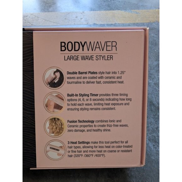 Calista Bodywaver Body Waver Styler Iron Large Wave Ballet Slipper Pink RARE - Picture 3 of 5